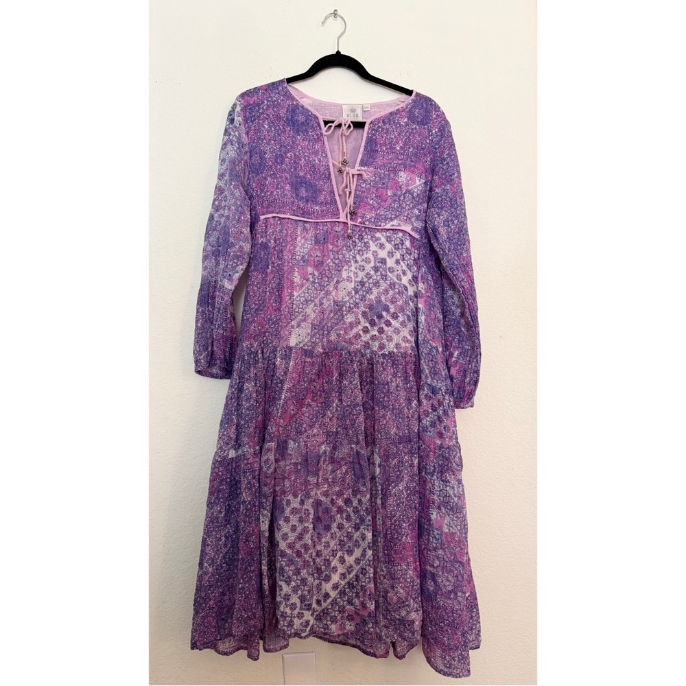 🪻 blue boheme floral lilac maxi dress